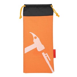 Alomejor Tent Peg Bag Camping Portable Tent Stakes Bag Hammer Nail Pouch for Hiking Camping Tent Hammers and Other Accessoris (Orange)
