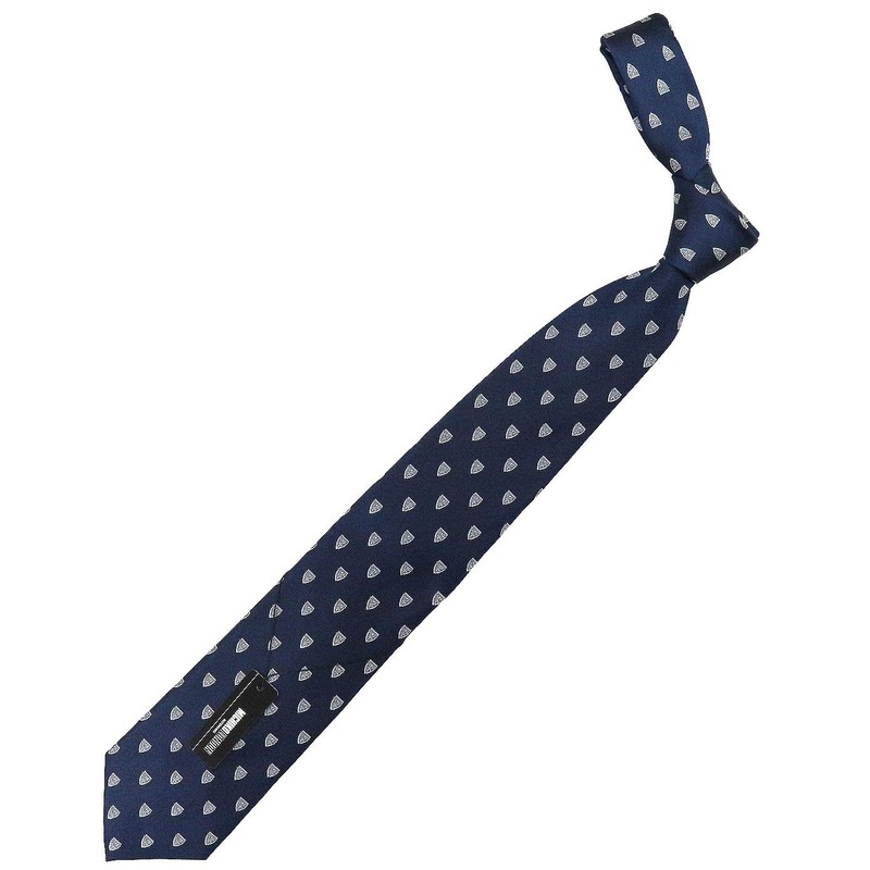 MICHI CORONDON Brand Necktie, Fine Crest Pattern, Crest Pattern, 100%