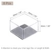 sourcing map Chair Leg Floor Protectors, 8Pcs Square PVC &