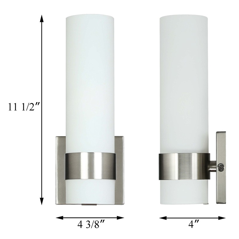 XiNBEi Lighting Wall Light ADA Wall Sconce with Opal Cylinder