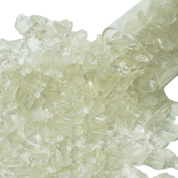 1 Lb Transparent,Large Decorative Sea Glass,Glass Granules Crafts,Irregular Sea Glass