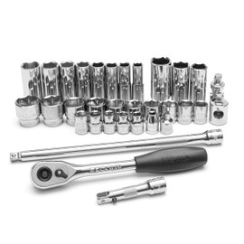 SATA ST09902SJ 33 Pieces 3/8” Drive 6 Point Metric Socket Tray Set