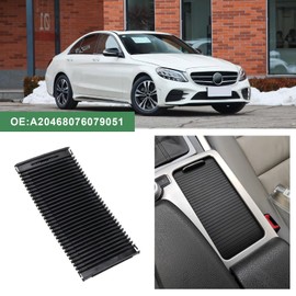SING F LTD Car Interior Centre Console Roller Blind Cover A20468076079051 Compatible with Mercedes C-Class W204 S204 E-Class W212 S212 Center Console Curtain Black