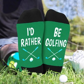 Golf Easter Gifts for Adults Unique Golfers, I'd Rather Be Golfing Funny Socks Birthday Gifts for Men Who Have Everything, Golf Socks Christmas Stocking Stuffers for Men Husband Teens Boys Ideas