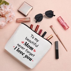 QONCV Mom Christmas Gifts, Mom Mommy Mother Momma Makeup Bag Cosmetic Bags Mothers Day Valentines Day Birthday Christmas Gift Ideas for Women