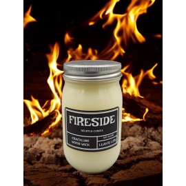 Leah's Lite Wood wick * FIRESIDE * YANKEE TYPE * scented * Leah's Lite Candle * 16oz