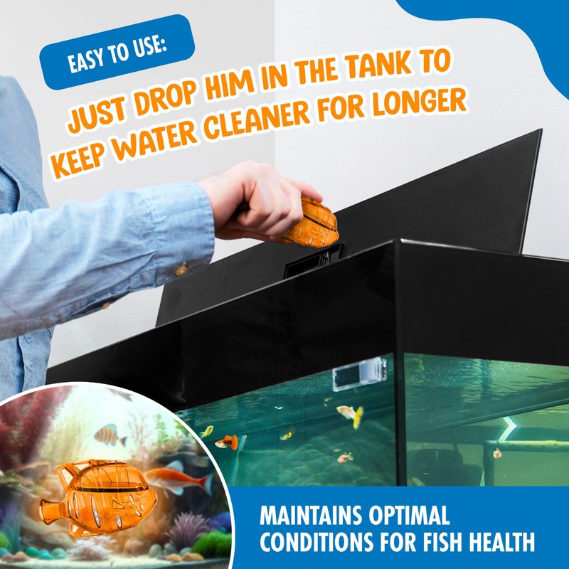Clarence the Clarifier Fish Aquarium Water Clarifier | Clear Cloudy