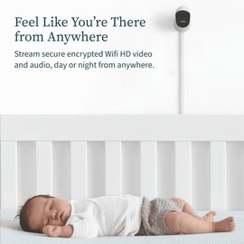 Owlet Cam 2 Smart Baby Monitor - HD Video Cam, Encrypted WiFi, Temp, Nightvision, 2-Way Talk- White