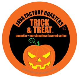 Java Factory Coffee Pods Pumpkin and Marshmallow Flavored Coffee Compatible with K Cup Brewers Including 2.0, Trick and Treat, 40 Count
