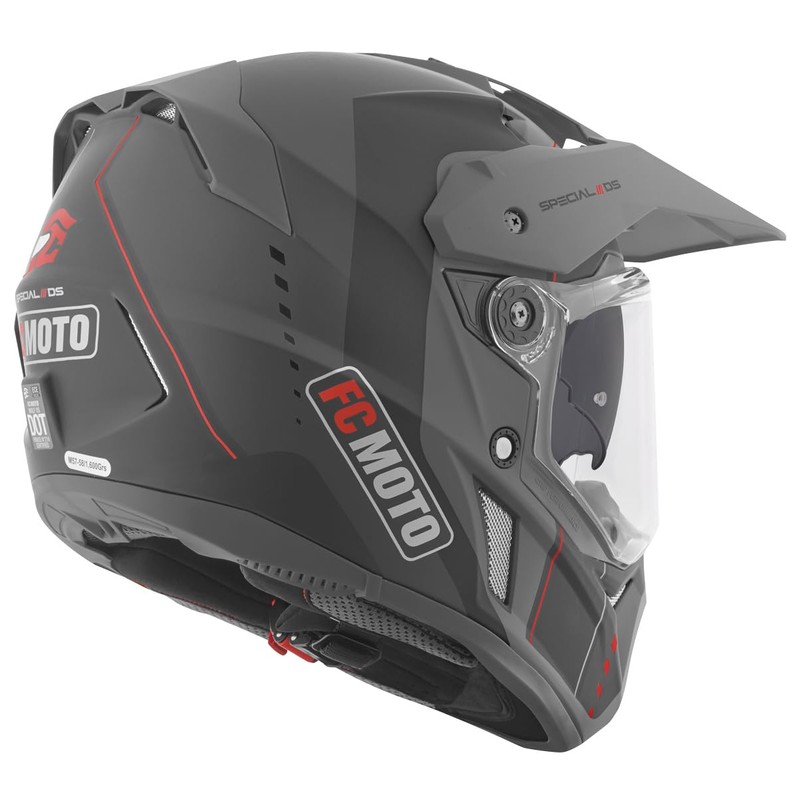 FC-Moto Pro Air Enduro Helmet, Black/Grey, S