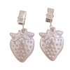 Twofish Home Set of 4 Metallic Strawberry Tablecloth Weights Clips
