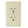 Leviton T5820-I, 20 Amp Tamper-Resistant Duplex Outlet, Ivory