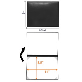 Gradplaza Diploma Cover 8.5" x 11" Padded Graduation Diploma Holder Certificate Holder Smooth Certificate Cover Black