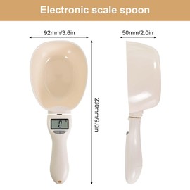 Digitale Küchenwaage, Löffelwaage Hundefutter, Digitale Löffelwaage, Messlöffel für Gewürze, Abnehmbare Wiegelöffel mit LED-Anzeige, Futterschaufel für Hunde Katzen Heimtierfutter