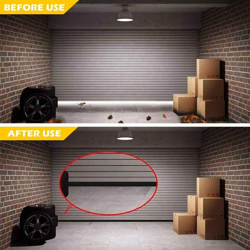 Garage Door Bottom Weather Stripping Kit Rubber Seal Strip Replacement,