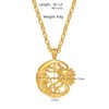 YXHOPELY Gold Sun Moon Necklace Lnlaid With Rhinestones Hollowed Out