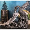 Ebros Gift Dreamwork Fantasy Leviathan Dragon On Graveyard Dracula Skull