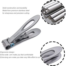 Best Nail Clipper for Thick Nails, Toe Nails, Ingrown Toenails - Surgical Grade Stainless Steel, Large Opening, Long Handle, Sharp & Sturdy Nail Clipper for Men & Women, 18-Month Replacement Warranty