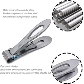 Best Nail Clipper for Thick Nails, Toe Nails, Ingrown Toenails - Surgical Grade Stainless Steel, Large Opening, Long Handle, Sharp & Sturdy Nail Clipper for Men & Women, 18-Month Replacement Warranty