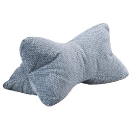 CozyKing Reading Bone Vinci Blue Neck Pillow Bone Pillow Neck Roll Reading Pillow Oeko-Tex 100 Certified and Washable at 40°C - Pillow for Neck, Knee or Belly for Reading or Relaxing - 38 x 19 x 19 cm