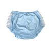 Haian Rumba Adult Plastic Ruffle Incontinence Pants White PVC (XX-Large,