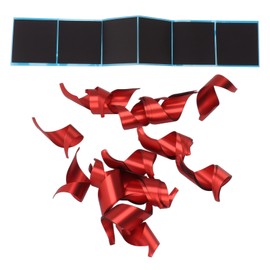 50PCS Archery Spin Vanes 1.75 Inch Right Hand Metal Spin Wing Vanes Arrow Shaft Feather Fletching with Tapes for DIY Recurve and Compound Bows Red