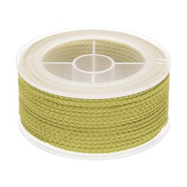 MECCANIXITY Nylon Thread Twine Beading Cord, 52ft Stretchy Braided Bracelets String Cord Rope for Jewelry Making DIY Crafts Necklaces, Dry Yellow