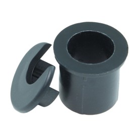 My Cable Mart 3/4inchinch CUT-HOLE SIZE Black Round Wire Management Grommet with Removable Lid