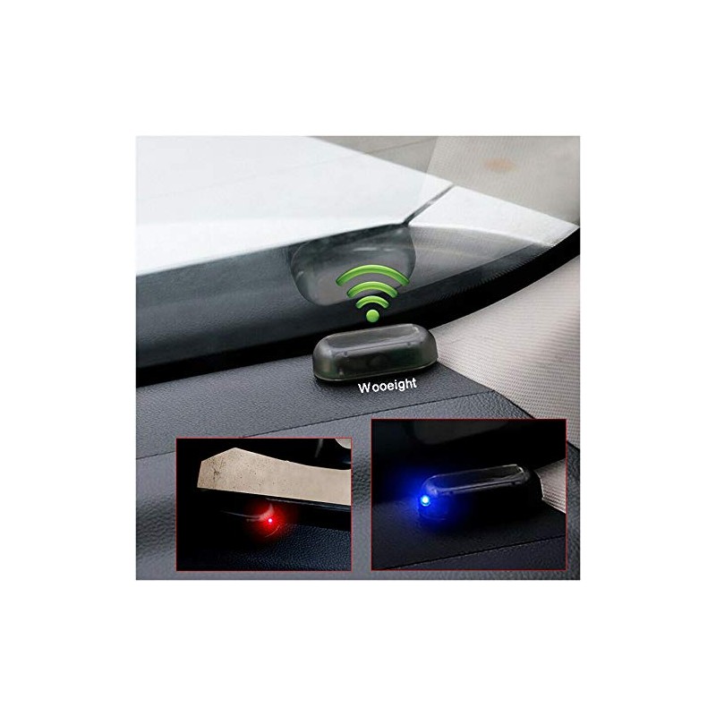 Riloer Solar Power Simulated Warning Light, Car Alarm LED Light