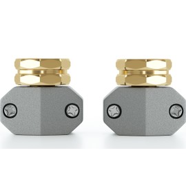 Garden Hose Repair Kit, Fits 3/4 and 5/8 Inch Hoses, Solid Female Hose End Replacement, Water Hose Fixing Kit, Hose Mender, Water Repair Fix Connector, Rust-Proof Finish, Zero Leaks, 2 Pack