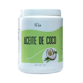 FS LAB - Aceite de Coco de Frank Suárez NaturalSlim - Resiste Altas Temperaturas: Ideal para Cocinar, Freír y Hornear - Aceite Coco sin Olor y Sabor - Contenido 1 Kilo FS LAB