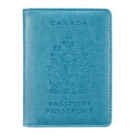 Passport Holder Travel Cover Case - Nathalie Leather RFID Blocking Wallet for Passport (Green)