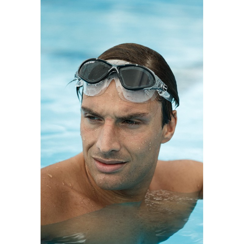 Cressi Unisex Schwimmbrille Planet, klar/blau/schwarz, one size, DE202722