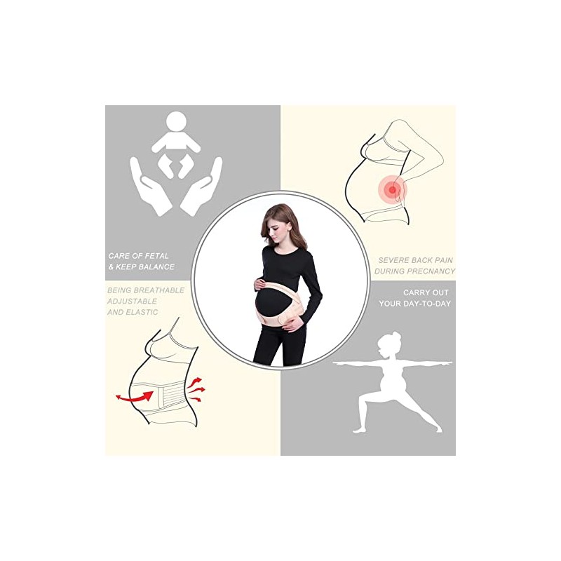 Faja de Embarazo de Cinturón Maternidad con Soporte - Ajustable