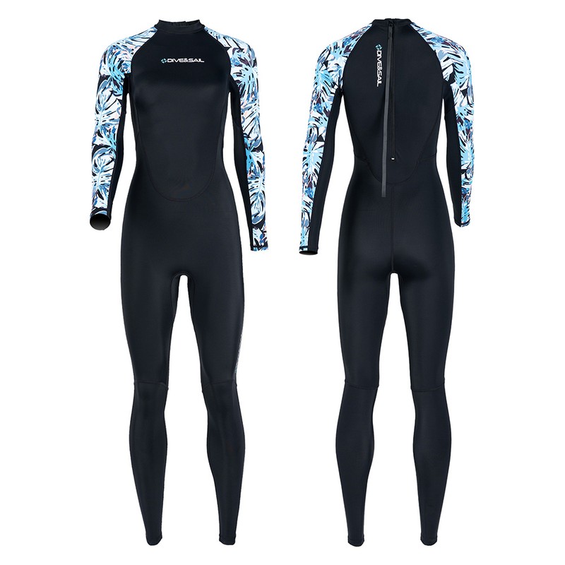 Women's Full Body Wetsuit Surf Suit UPF50+ Ice-Sense Sunscreen Jellyfish