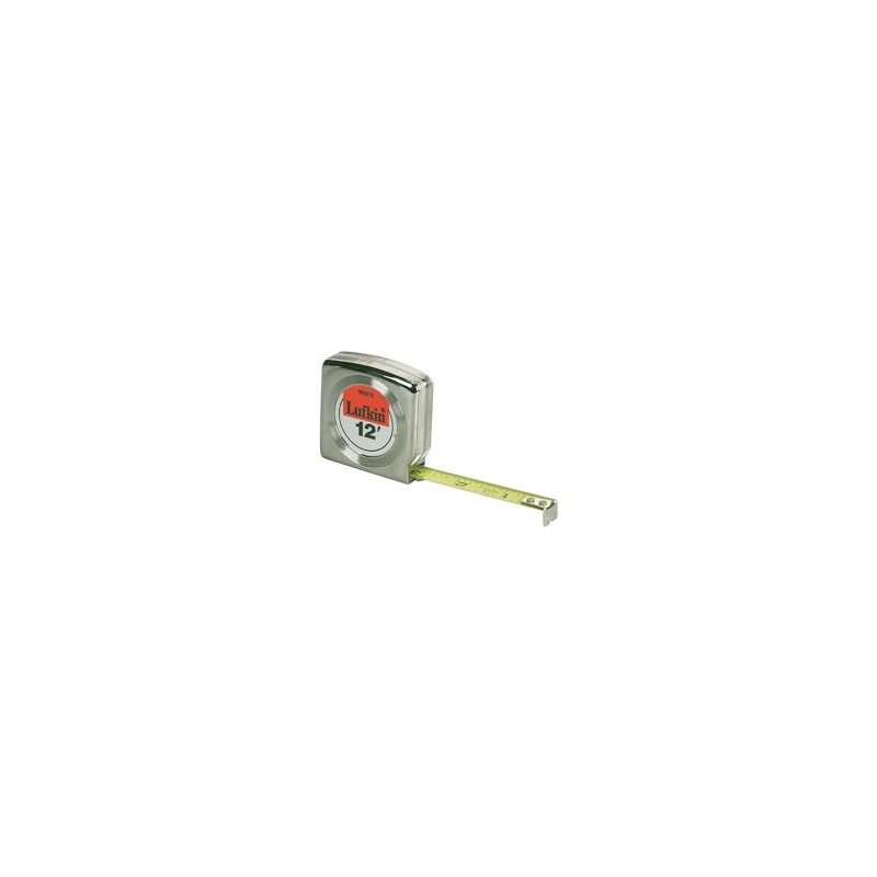 Crescent Lufkin 1/2" x 12' Mezurall® Chrome Case Yellow Clad