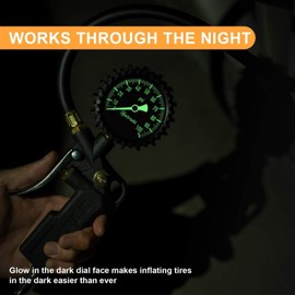 AstroAI Digital Tire Pressure Gauge with Inflator, 100 PSI Air Chuck and Compressor Accessories Heavy Duty with Quick Connect Coupler, 0.1 Display Resolution for Car, SUV, Truck, Motorcycle, RV