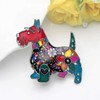 NEWEI Enamel Alloy Scottish Dog Brooch Pins for Women Girls