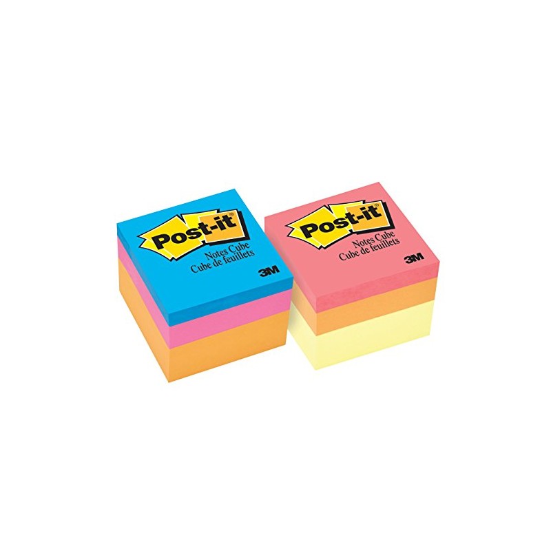 Post-it Notes Cube, 2 in x 2 in, Assorted Colors,
