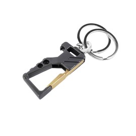 Ieron 2pcs Keychain Metal Keyring Bottle Opener Men'S Car Keychain Gift For Father Husband Boyfriend Guests (Black Gray And Silver)