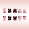 Yamobi Pack of 24 Leopard Print French Tip Press-on Nails,