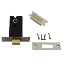 Deadbolt Lock Solid Brass Latch Deadlock Stainless Steel Plate Internal Door Lock Mortice Latch for Sliding WC Washroom Toilet Bathroom Door
