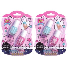 Candygirl Water-Based Safe Kids Nail Polish, 03 Mint Hot Pink, 2 Pieces / Candygirl 수성 안전 어린이 매니큐어, 03 민트핫핑크, 2개