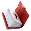 RAS Mens Womens Small Leather 24 Credit Cardholder with Popper