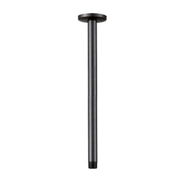 OFFO Shower Arm with Flange, 16 in Oil Rubbed Bronze Ceiling Mount Replacement Rain Shower Head Straight Arm Ceiling-Mounted For Fixed Shower Head & High Pressure Rain