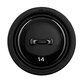 Riess, 0253-017 Lid 14, Classic Giants, Diameter 14 cm, Height 3.7 cm, Enamel, Black, Cooking Lid