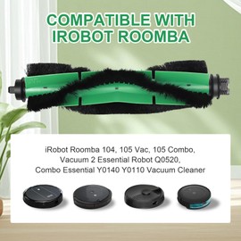 Chrostion - Paquete de 4 cepillos multisuperficie compatibles con iRobot Roomba Essential Robot 104 105 Vac/Combo Y0140, Y0110, Q011, Q0120, Q0520