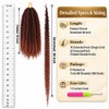 XSASLYET Marley Twist Braiding Hair, Cuban Twist, 18 In,8 Packs,T1B/350