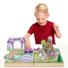 Melissa & Doug 19-Piece Wooden Take-Along Tabletop Kingdom – Carriage,