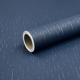 Navy Blue Wallpaper Peel and Stick Modern Contact Paper 15.7"x118" Self-Adhesive Removable Wall Paper Waterproof Vinyl Roll for Room Walls Cabinets Furniture Drawers Desk